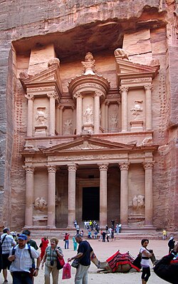 Al-Khazneh in Petra shows the Hellenistic influences on the Nabatean capital city.