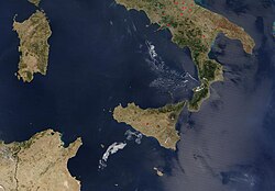 The two biggest islands of the Mediterranean: Sicily and Sardinia (Italy)