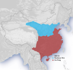 Confrontation between Northern Wei and Liu Song during the Northern and Southern dynasties