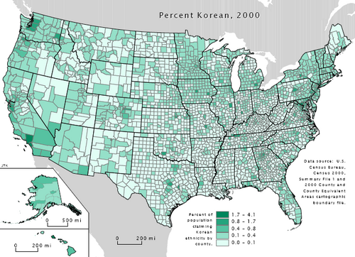 Koreans in the United States, on the census 2000