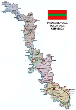 An enlargeable map of Transnistria
