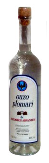 A bottle of Ouzo Plomari of Lesbos