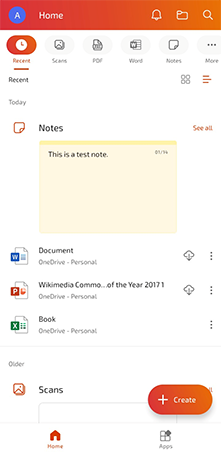 Office Hub on Android