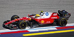 Ferrari (pictured with Lewis Hamilton) have competed in every season of the championship.