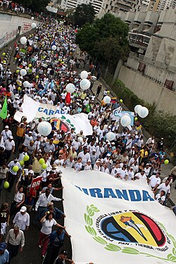 Venezuelans protesting against the closing of RCTV