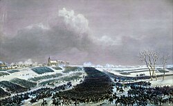 Cavalry charge at Eylau, painted by Jean-Antoine-Siméon Fort