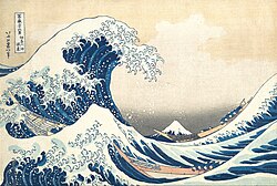 Great Wave off Kanagawa, one of the most famous Japanese woodblock prints