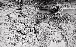 Gandhi's funeral was marked by millions of Indians.[213]