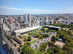 Aerial view of the City Hall and the City Council