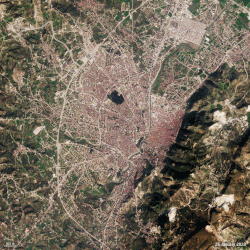 Satellite view of the destruction in Antakya