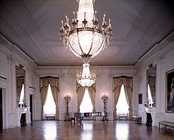 The East Room as altered by Stéphane Boudin during the Kennedy administration