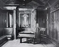 Behrens' house at the Darmstadt Artists' Colony: music room, with Schiedmayer grand piano 1901
