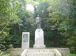 A bronze statue of Emperor Meiji