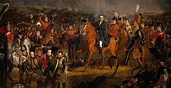 Arthur Wellesley, 1st Duke of Wellington at the Battle of Waterloo, 1815