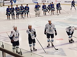 PSK Sakhalin prior to game one of the 2017 Asia League Ice Hockey Final.