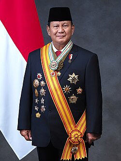 President Prabowo Subianto with presidential decorations (2024)