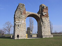 Triumphal arch of Constantius II in Carnuntum, Pannonia
