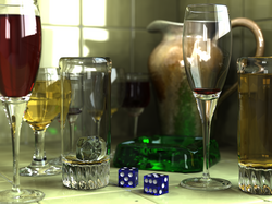 A completely synthetic, computer-generated still life, 2006 (by Gilles Tran)