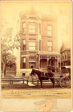 1880s photo in a Lincoln Park neighborhood