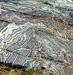 Banded iron formation in McKinley Park, Minnesota