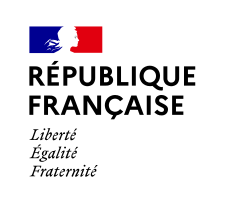 Logo of the French Republic "Liberté, Egalité, Fraternité", French for "liberty, equality, fraternity"