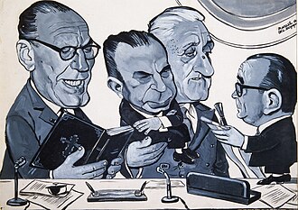 Caricature of the presidential assumption of illia.
