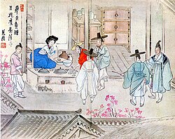 Holding a drinking party, from Hyewon pungsokdo