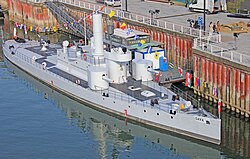 The river monitor Sava (formerly Bodrog) fired the first shots of World War I. She is now a floating museum anchored along the Sava river in Belgrade, Serbia