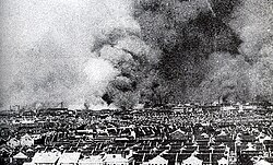 Zhabei District on fire, 1937