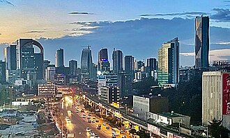 Addis Ababa skyline in 2021