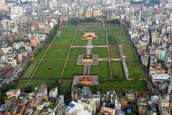 Lalbagh Fort aerial view in Dhaka, Bangladesh