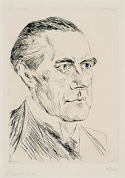 1923 Portrait of Peter Behrens by Max Liebermann