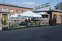 A terrace of the Restaurant Roslund at the Teurastamo area
