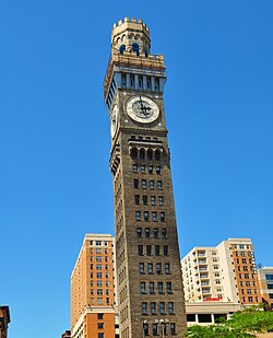 Emerson Bromo-Seltzer Tower, built in 1911, includes 15 stories that have been transformed into studio spaces for visual and literary artists.