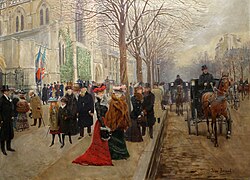 Après l'Office à l'Eglise de la Ste-Trinité (After the Service at Holy Trinity Church) by Jean Béraud, 1900