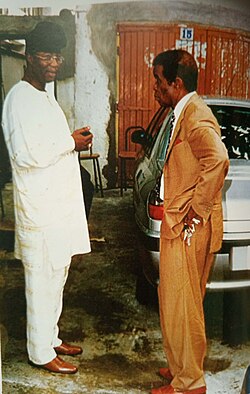 Gbenga Daniel with Pa Abraham Adesanya, the late Afenifere and Yoruba leader, 2002
