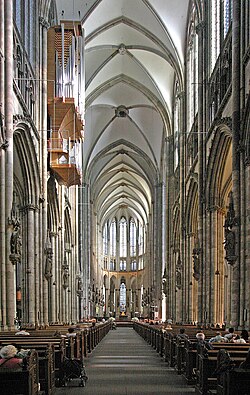 The new construction techniques applied to large cathedrals