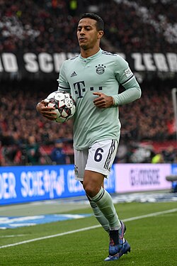 Thiago during a Bundesliga game with Bayern in 2019