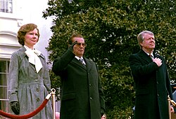 Tito with U.S. president Jimmy Carter in Washington, 7 March 1978