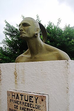 Bust of Hatuey, who rebelled against the Spanish