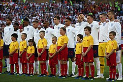 The England line-up before the last match of group G against Belgium, 28 June 2018