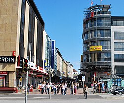 The Holstenstraße is one of the longest shopping streets in Germany — Kiel is the largest city in the state of Schleswig-Holstein.