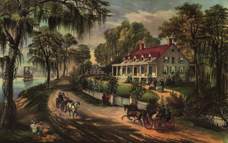 A Home on the Mississippi, Currier and Ives, 1871