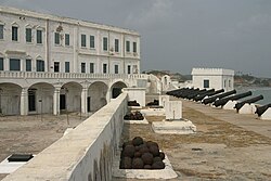 Elmina Castle was a slave fort in Ghana built in 1482 by the Portuguese and later used by the British colonial administration as its headquarters from 1872 into the 20th century, following which they used it as a prison to incarcerate African citizens.[313]
