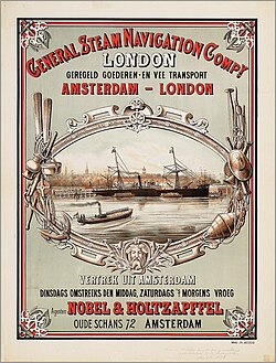 London - Amsterdam cattle and cargo c. 1878