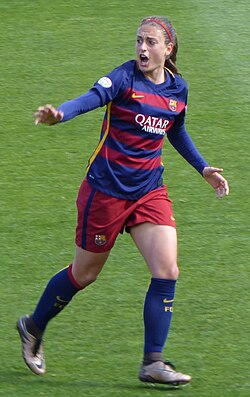 Putellas with Barcelona in February 2016