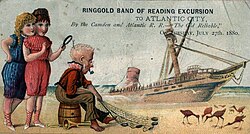 Card promoting an 1880 excursion on the railroad.