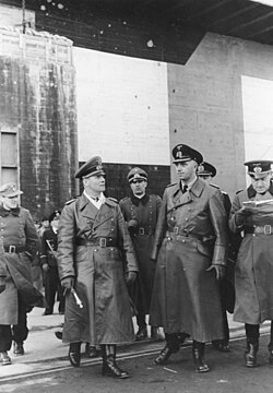Rommel and Vice Admiral Friedrich Ruge visiting the U-boat base in La Rochelle, France, February 1944