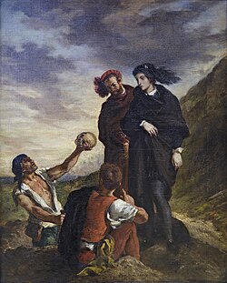 The gravedigger scene.[5] (Artist: Eugène Delacroix, 1839)