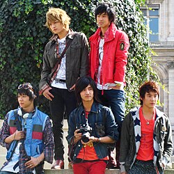 Xiah Junsu with DBSK in 2007 (on the right)